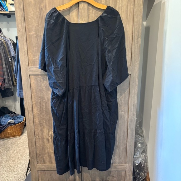 Old Navy 4X Swing Dress Black Flutter Sleeve - Picture 3 of 11